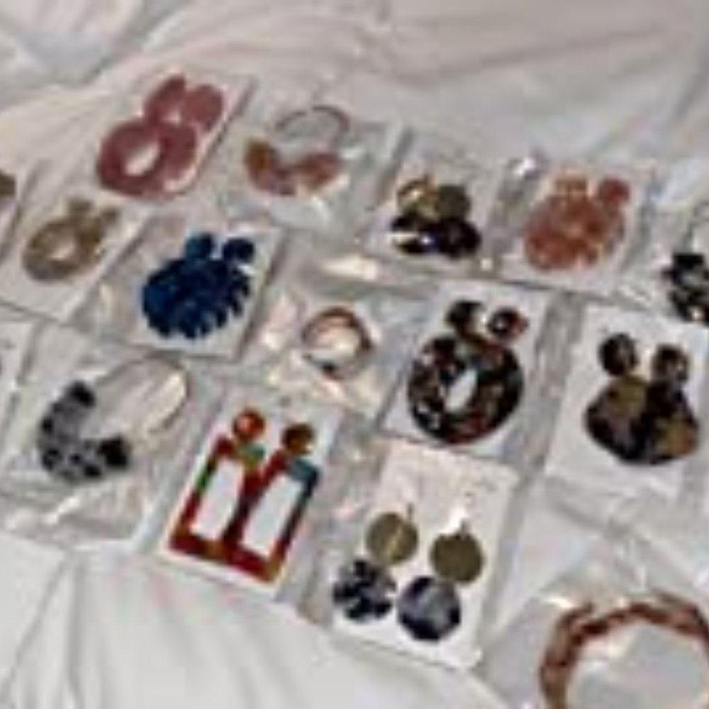 New 20 Pairs Acrylic Earrings Statement Earrings Resin Drop Dangle - Picture 8 of 12